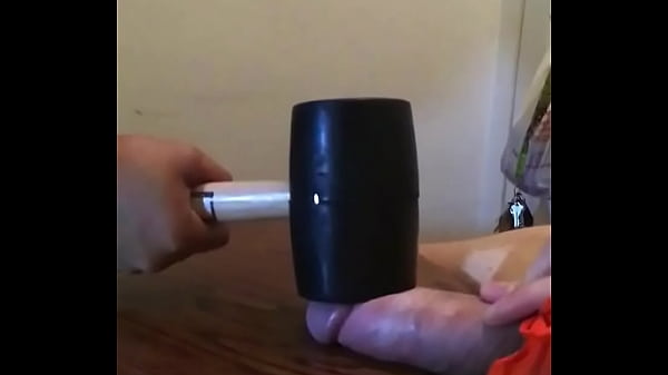 Interracial BBW Light CBT &amp_ ball busting with 2lb hammer