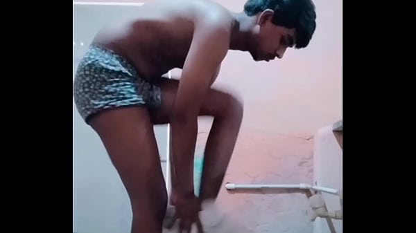 Caught my step brother bathing nude and playing with his bid dick.