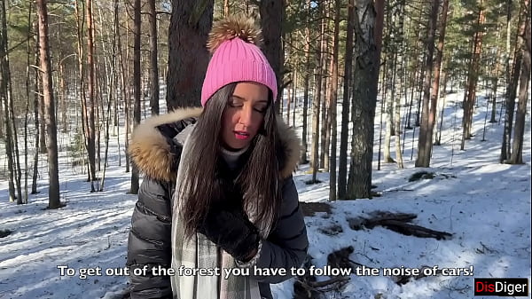 Met a lost girl in the forest and fucked her with cum in her pussy - Creampie