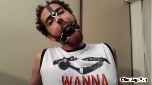 Lino tied up and gagged many times for Bdman gag test | preview
