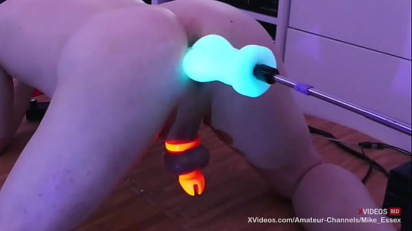 Anal Alien Invasion - Getting Fucked by Glow In The Dark Alien Dildo'_s Whilst Locked in Chastity