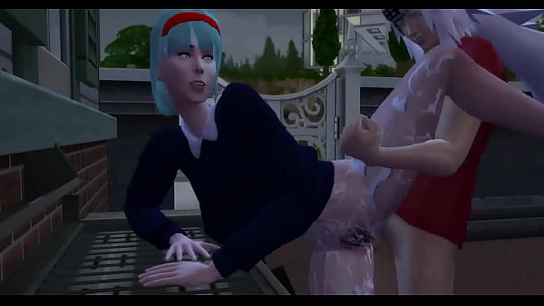 Hentai Parody Epi 4 Jiraiya fucking outdoors with Bulma and number 17 sees how he is unfaithful to Vegeta and wants to join in for a threesome