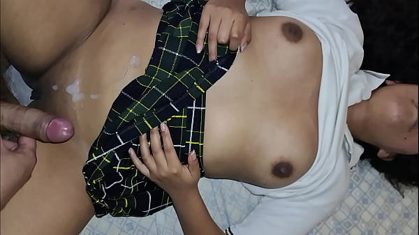 little slut sucking cock and fucking after school