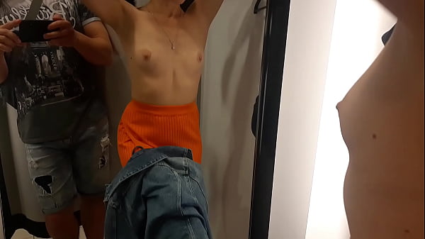 A Sexy Stranger Asked Me to look at her in the fitting Room.